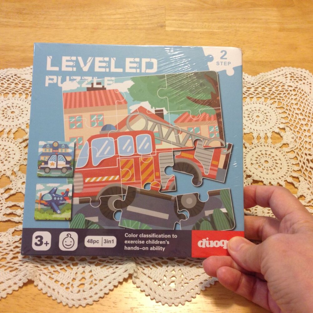 Leveled Puzzle ages 3+ 48 pc, 3 in 1